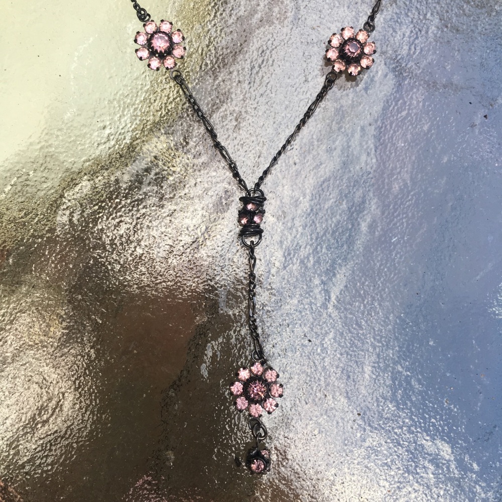🆕 Nordstrom Pink Crystal Necklace by Andrea Renee